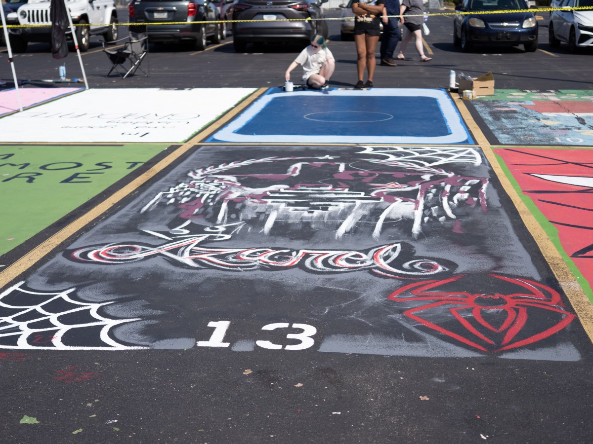 Seniors decorate their parking spots during fall&nbsp;break